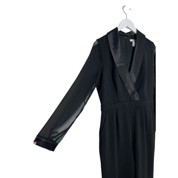 London Times Women's Long Sleeve Tuxedo Jumpsuit Size 8 NWT - Picture 5 of 6